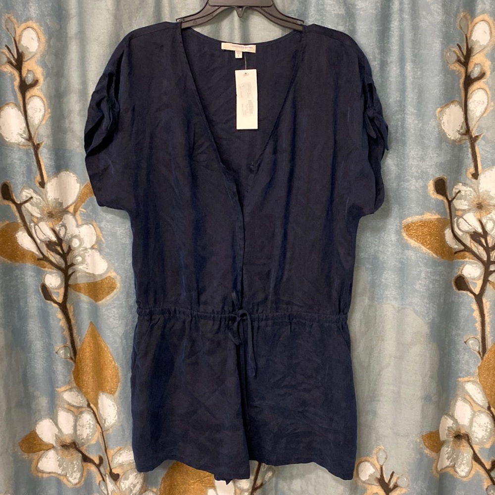 Lavender Brown Navy Romper